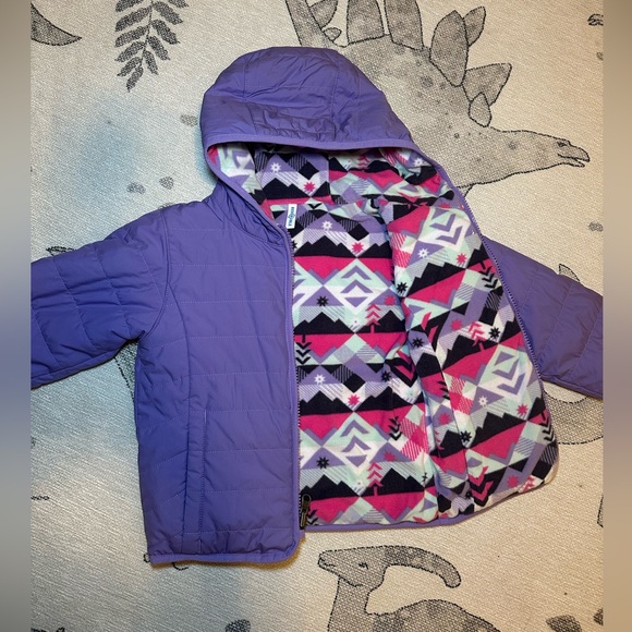 SOLD - NWOT Columbia Lavender Reversible Fleece Quilted Jacket - Picture 3 of 4